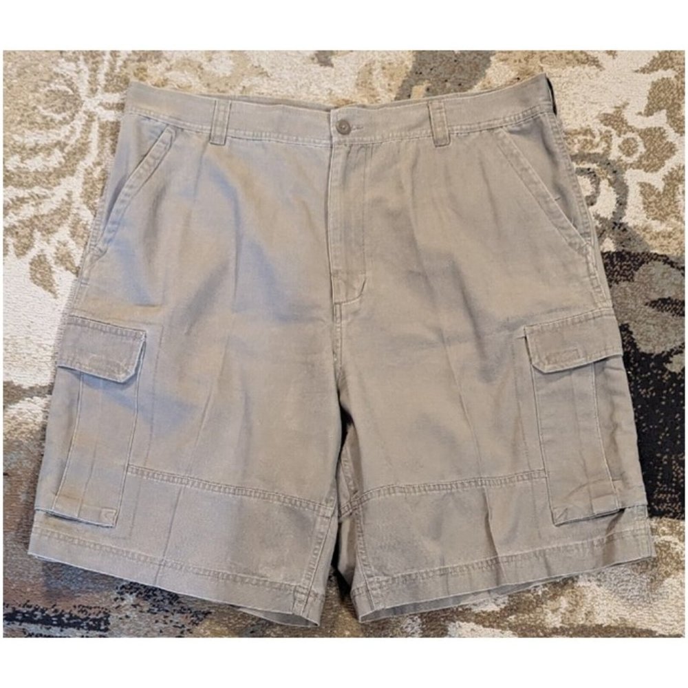 SUN RIVER CLOTHING Co. Men's 6 Pocket Cotton Cargo Shorts Size 38 Khaki Brown